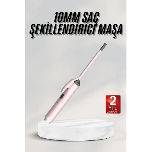 Mey İthalat® Saç Şekillendirici 10 MM Saç Maşası Seramik Kaplama