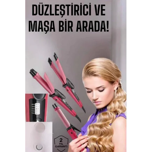 Mey İthalat® Saç Şekillendirici Düzleştirici Ve Maşa Isı Ayarlı