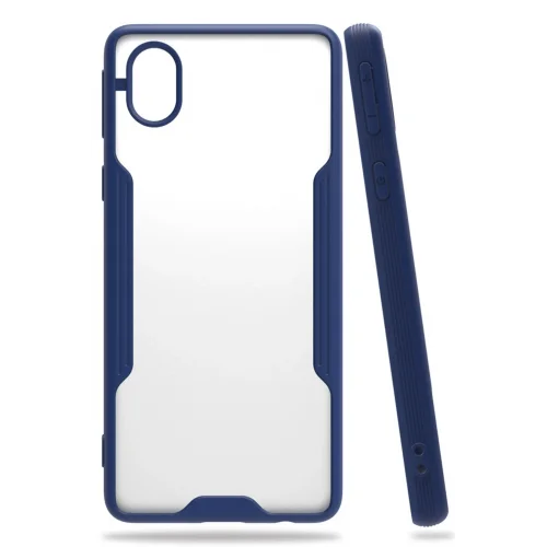 Mey İthalat®  Samsung Galaxy A01 Core Kılıf Platin Silikon - Lacivert