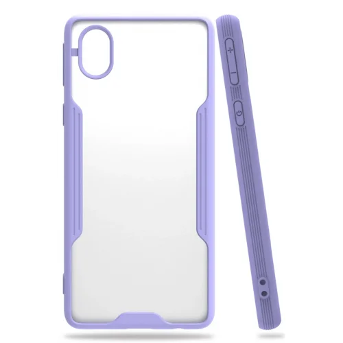 Mey İthalat®  Samsung Galaxy A01 Core Kılıf Platin Silikon - Lila