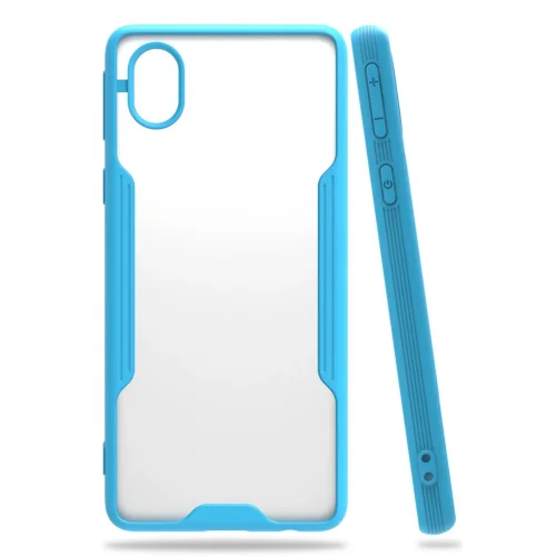 Mey İthalat®  Samsung Galaxy A01 Core Kılıf Platin Silikon - Mavi