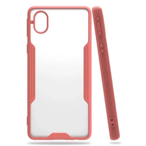 Mey İthalat®  Samsung Galaxy A01 Core Kılıf Platin Silikon - Pembe