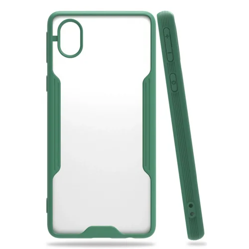 Mey İthalat®  Samsung Galaxy A01 Core Kılıf Platin Silikon - Yeşil
