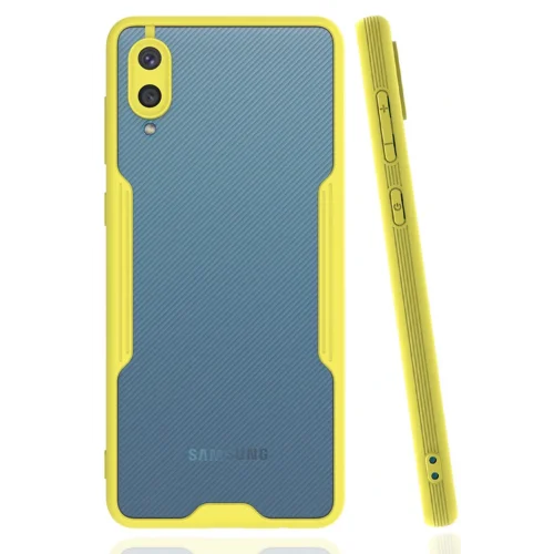 Mey İthalat®  Samsung Galaxy A02 Kılıf Platin Silikon - Sarı