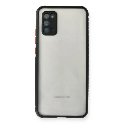 Mey İthalat®  Samsung Galaxy A02S Kılıf Miami Şeffaf Silikon - Siyah
