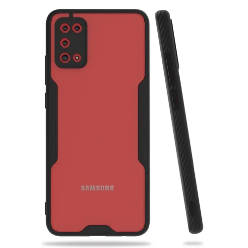 Mey İthalat®  Samsung Galaxy A02S Kılıf Platin Silikon - Siyah