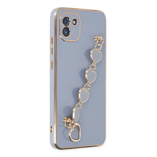 Mey İthalat®  Samsung Galaxy A03 Kılıf Esila Silikon - Gri
