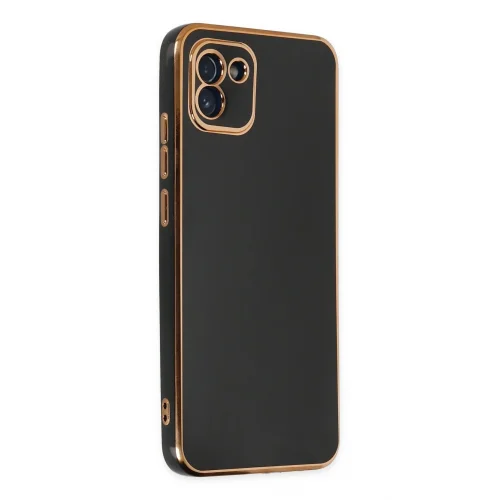 Mey İthalat®  Samsung Galaxy A03 Kılıf Volet Silikon - Siyah