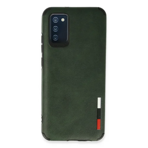 Mey İthalat®  Samsung Galaxy A03S Kılıf Loop Deri Silikon - Yeşil