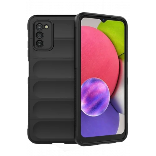 Mey İthalat®  Samsung Galaxy A03S Kılıf Optimum Silikon - Siyah
