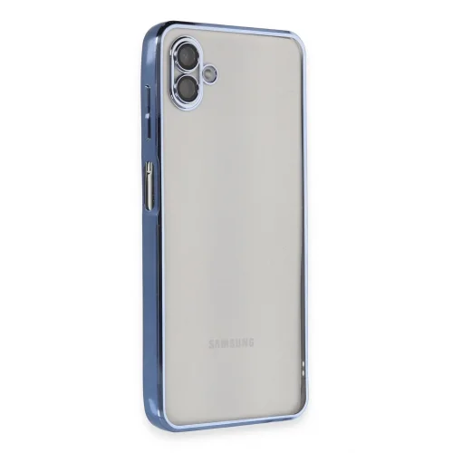 Mey İthalat®  Samsung Galaxy A04 Kılıf  Lensli Silikon - Açık Mavi