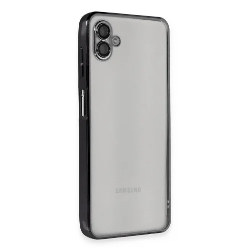 Mey İthalat®  Samsung Galaxy A04 Kılıf  Lensli Silikon - Siyah