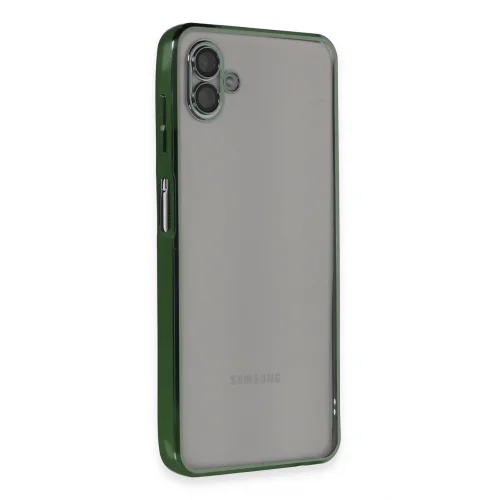 Mey İthalat®  Samsung Galaxy A04 Kılıf  Lensli Silikon - Yeşil