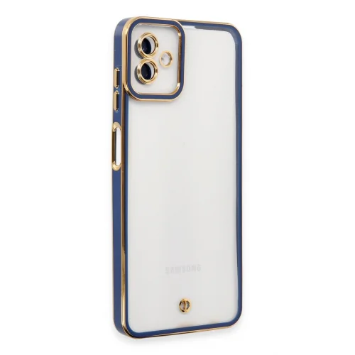 Mey İthalat®  Samsung Galaxy A04 Kılıf Liva Lens Silikon - Mavi