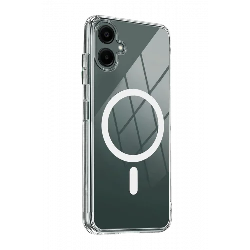 Mey İthalat®  Samsung Galaxy A06 Combo Sert Şeffaf Magsafe Kapak - Şeffaf