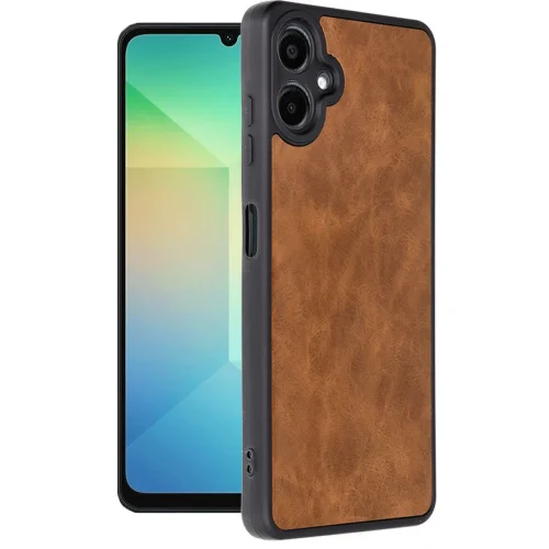 Mey İthalat®  Samsung Galaxy A06 Kılıf Aras Deri Kapak - Taba