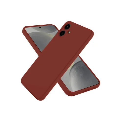 Mey İthalat®  Samsung Galaxy A06 Kılıf First Silikon - Bordo