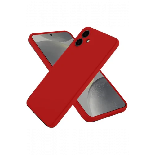 Mey İthalat®  Samsung Galaxy A06 Kılıf First Silikon - Kırmızı