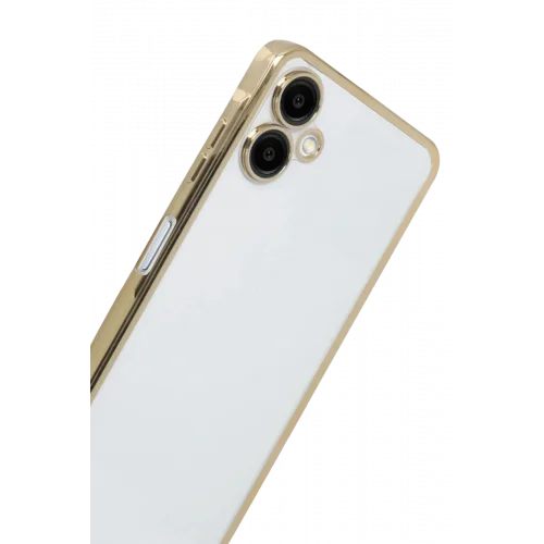 Mey İthalat®  Samsung Galaxy A07 4G  Lensli Silikon - Gold