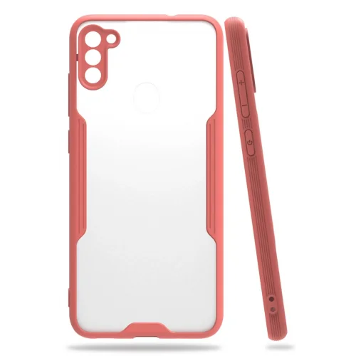 Mey İthalat®  Samsung Galaxy A11 Kılıf Platin Silikon - Pembe