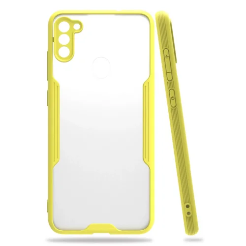 Mey İthalat®  Samsung Galaxy A11 Kılıf Platin Silikon - Sarı