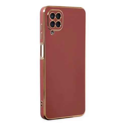 Mey İthalat®  Samsung Galaxy A12 Kılıf Volet Silikon - Kırmızı