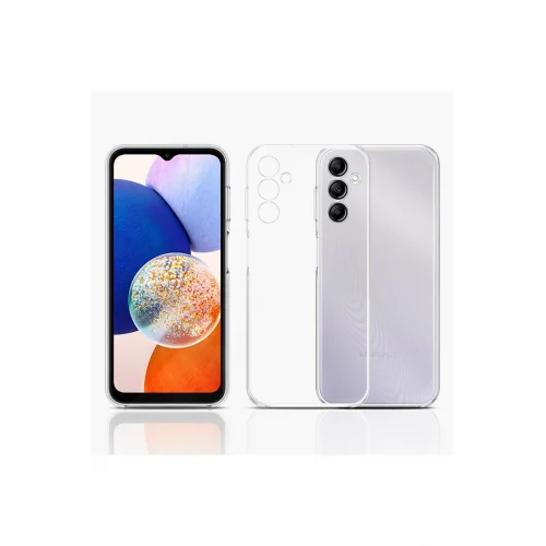 Mey İthalat®  Samsung Galaxy A14 4G Kılıf Lüx Şeffaf Silikon