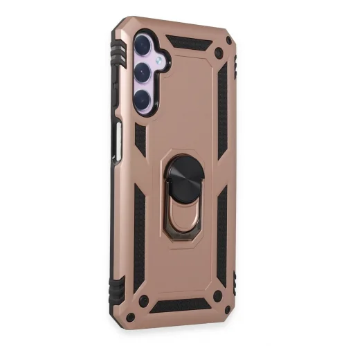 Mey İthalat®  Samsung Galaxy A14 4G Kılıf Sofya Yüzüklü Silikon Kapak - Rose