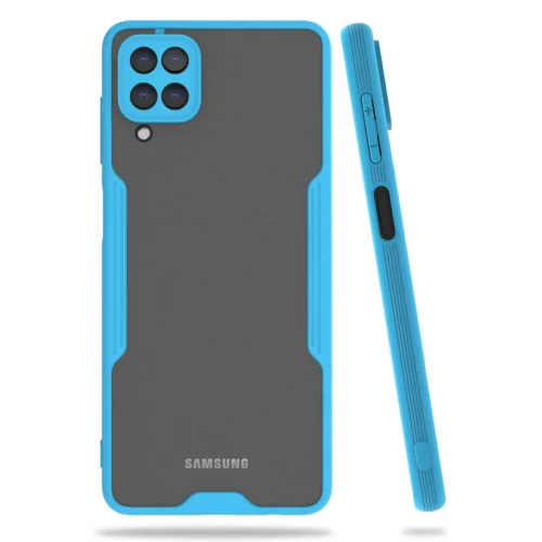 Mey İthalat®  Samsung Galaxy A22 Kılıf Platin Silikon - Mavi