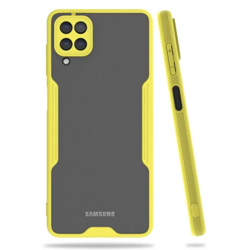 Mey İthalat®  Samsung Galaxy A22 Kılıf Platin Silikon - Sarı