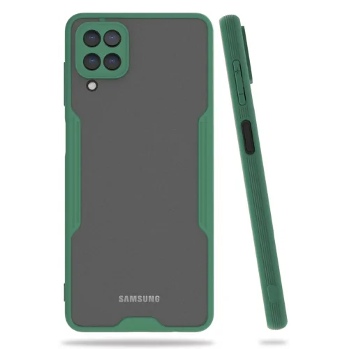 Mey İthalat®  Samsung Galaxy A22 Kılıf Platin Silikon - Yeşil