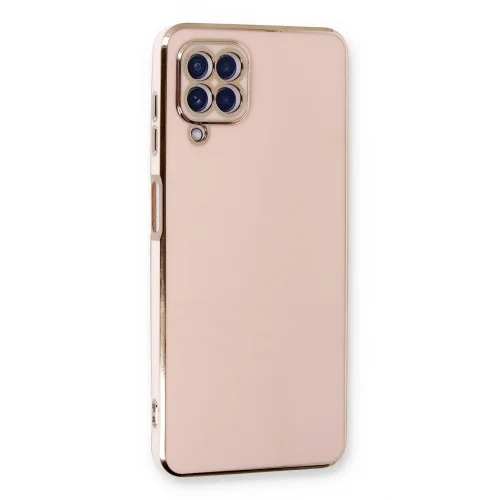 Mey İthalat®  Samsung Galaxy A22 Kılıf Volet Silikon - Pembe