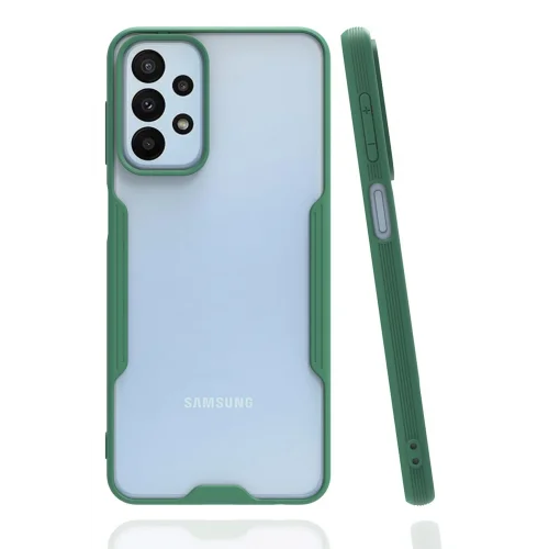 Mey İthalat®  Samsung Galaxy A23 4G Kılıf Platin Silikon - Yeşil