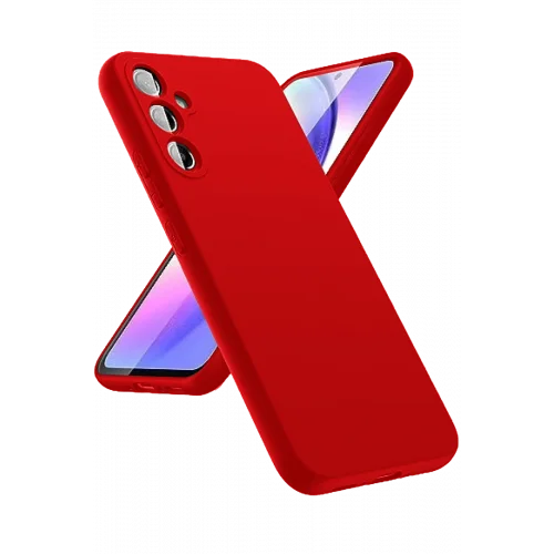Mey İthalat®  Samsung Galaxy A24 4G Kılıf First Silikon - Kırmızı
