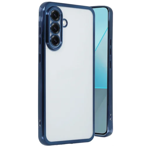 Mey İthalat®  Samsung Galaxy A56 Kılıf  Lensli Silikon - Lacivert