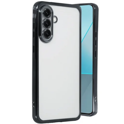 Mey İthalat®  Samsung Galaxy A56 Kılıf  Lensli Silikon - Siyah