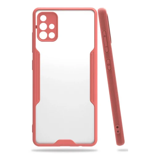 Mey İthalat®  Samsung Galaxy A71 Kılıf Platin Silikon - Pembe