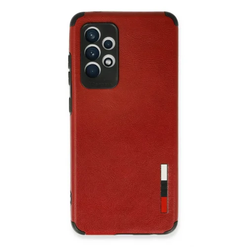 Mey İthalat®  Samsung Galaxy A72 Kılıf Loop Deri Silikon - Kırmızı