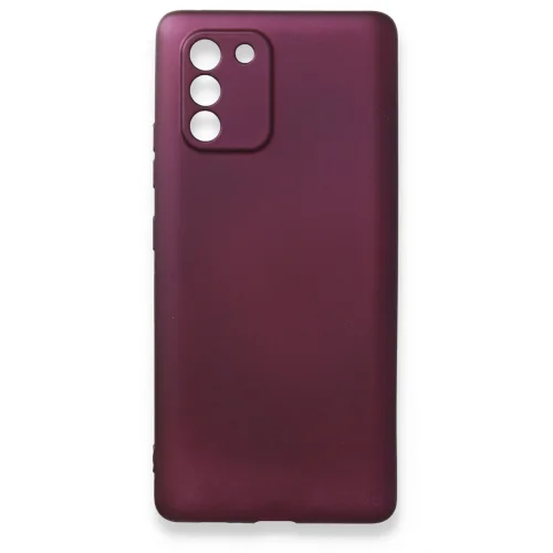 Mey İthalat®  Samsung Galaxy A91 / S10 Lite Kılıf First Silikon - Mürdüm