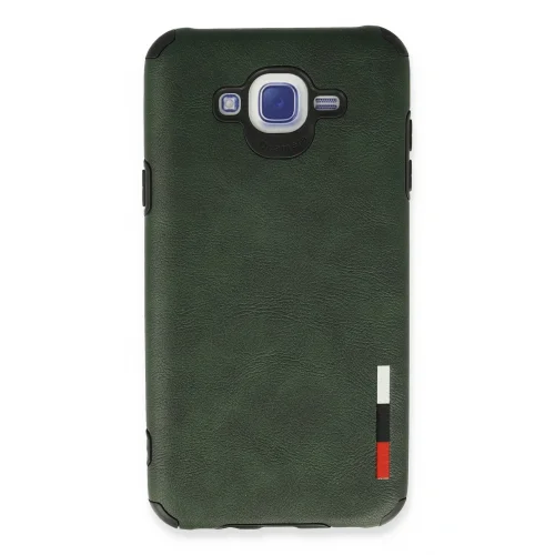 Mey İthalat®  Samsung Galaxy J7 Kılıf Loop Deri Silikon - Yeşil