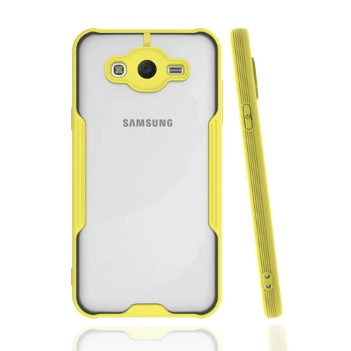 Mey İthalat®  Samsung Galaxy J7 Kılıf Platin Silikon - Sarı