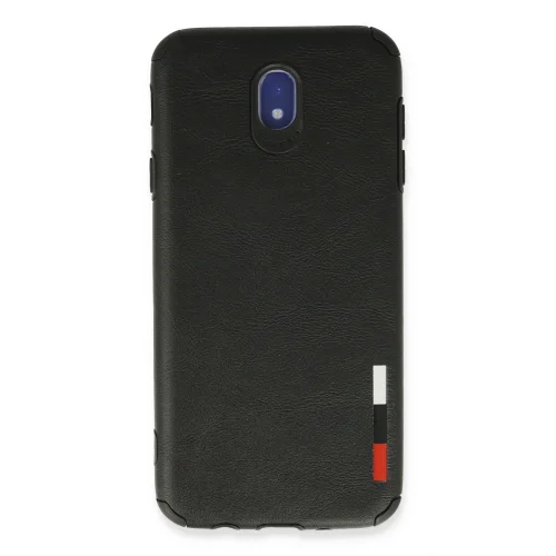 Mey İthalat®  Samsung Galaxy J7 Pro / J730 Kılıf Loop Deri Silikon - Siyah