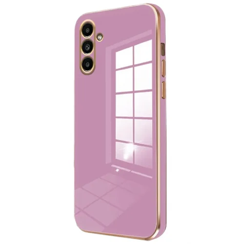 Mey İthalat®  Samsung Galaxy M15 Kılıf Volet Silikon - Mor