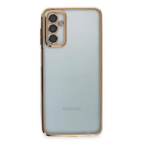 Mey İthalat®  Samsung Galaxy M23 Kılıf  Lensli Silikon - Gold
