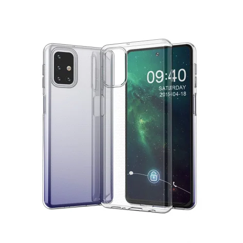 Mey İthalat®  Samsung Galaxy M31S Kılıf Lüx Şeffaf Silikon