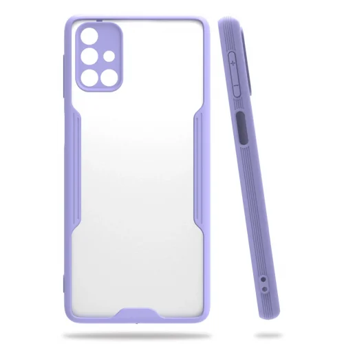 Mey İthalat®  Samsung Galaxy M31S Kılıf Platin Silikon - Lila