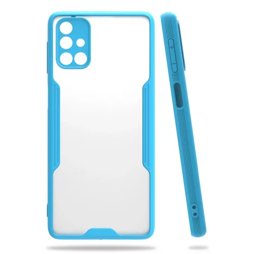 Mey İthalat®  Samsung Galaxy M31S Kılıf Platin Silikon - Mavi