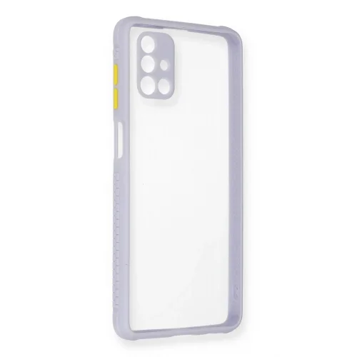 Mey İthalat®  Samsung Galaxy M51 Kılıf Miami Şeffaf Silikon - Lila