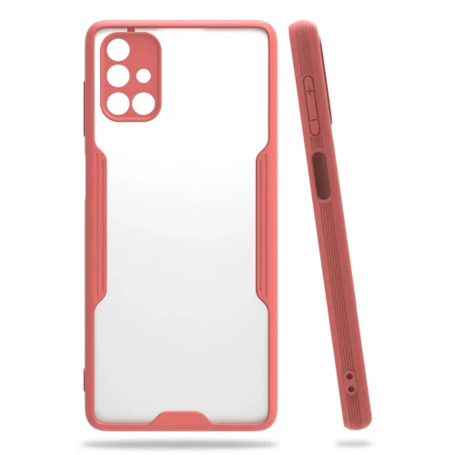 Mey İthalat®  Samsung Galaxy M51 Kılıf Platin Silikon - Pembe