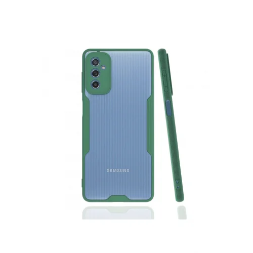 Mey İthalat®  Samsung Galaxy M52 5G Kılıf Platin Silikon - Yeşil